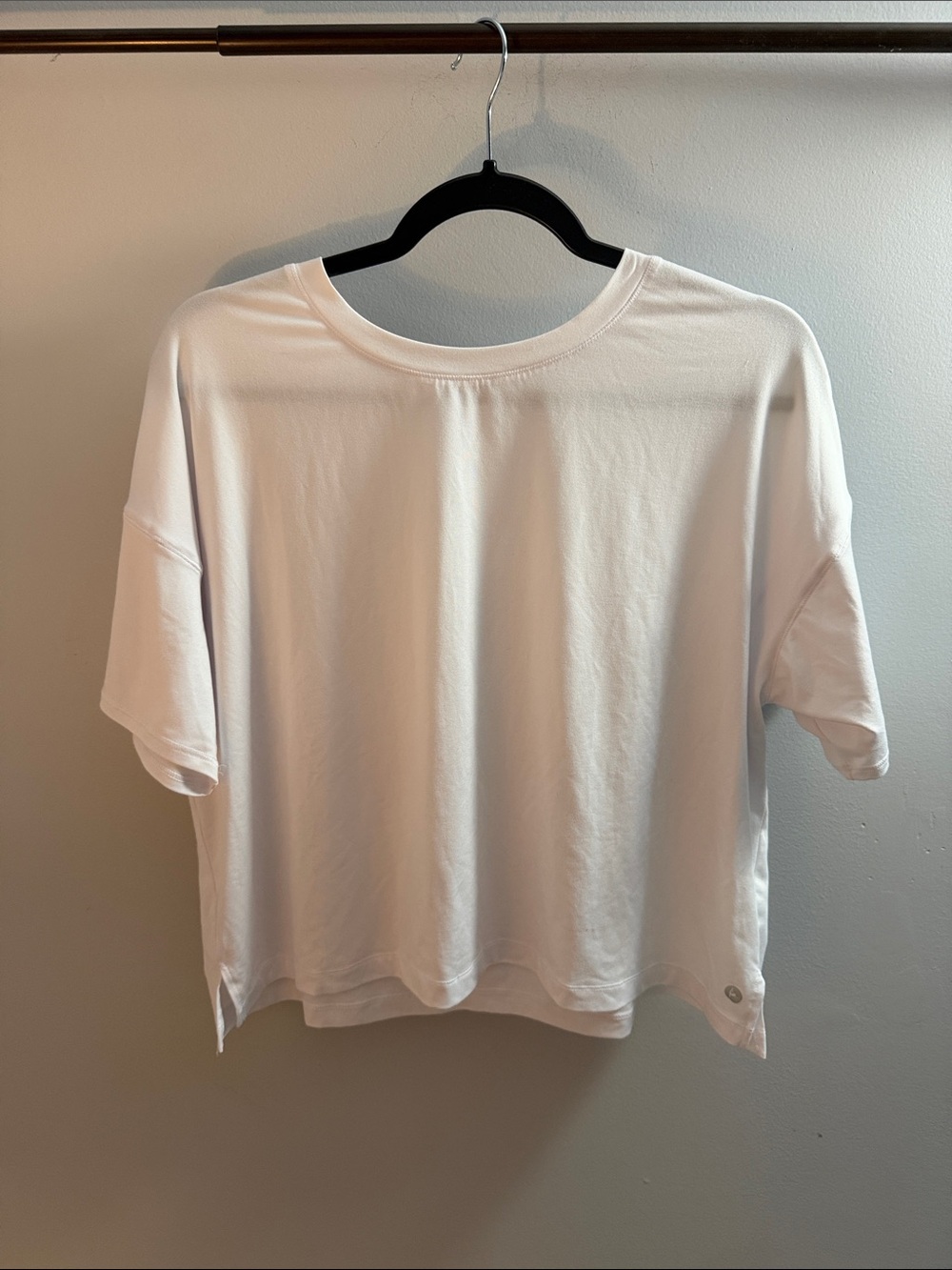 90 Degree By Reflex White Relaxed Crewneck Short Sleeve Tee